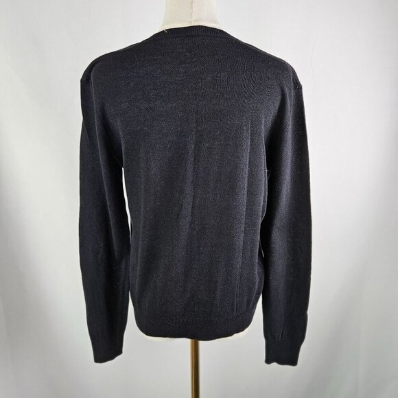 Disney Parks Minnie Mouse Hair Bow Black Sweater Embroidery Small Crew Neck - Picture 4 of 9